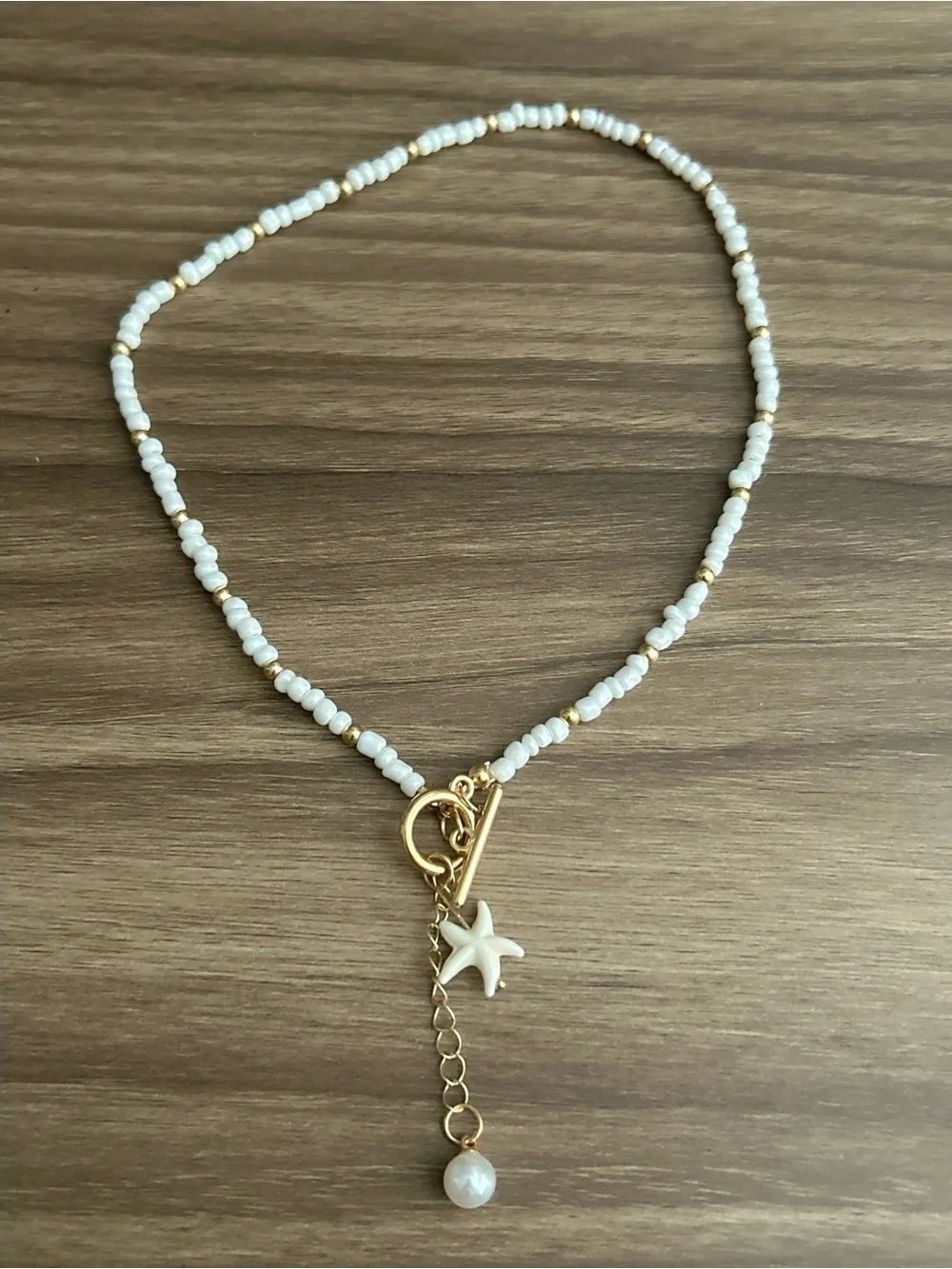 Boho beaded necklace Q1298